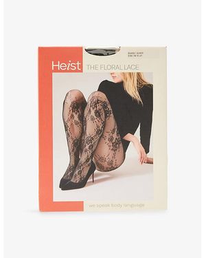 Heist Studios Floral Lace Tights - White