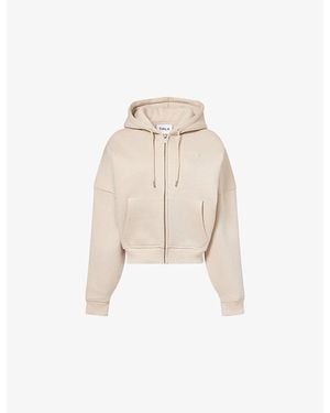 WE Are Tala Oversized Cocoon Zip-Through Cotton-Blend Hoody - Natural