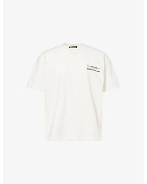 Cole Buxton Text-Print Cotton Sport T-Shirt - White