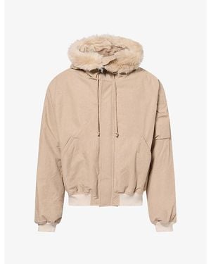ALEXANDER DIGENOVA Helicopter Wool-Trim Cotton Jacket - Natural