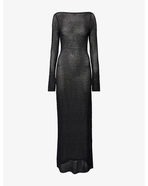 Cheap Monday Bodrum Crochet-Lace Maxi Dress - Black
