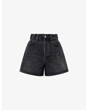 Agolde Lyonne High-Rise Denim Shorts - Blue