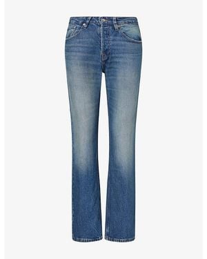 GOOD AMERICAN Vintage Straight-Leg Denim Jeans - Blue