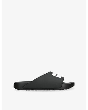 Givenchy Label Rubber Slides - Black