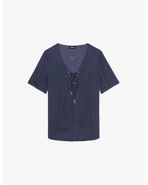 専用　ZADIG&VOLTAIRE トップス Twity Satin Top top navy women | Zadig&Voltaire