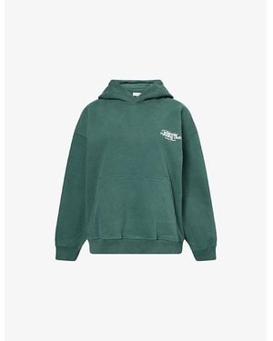 ADANOLA Running Club Oversized Cotton-Jersey Hoody - Green