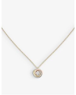 Cartier Trinity 18Ct, Rose, - And 0.17Ct Brilliant-Cut Diamond Pendant Necklace - Natural