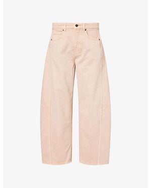 ME+EM Tapered Cropped Cotton Denim Jeans - Natural