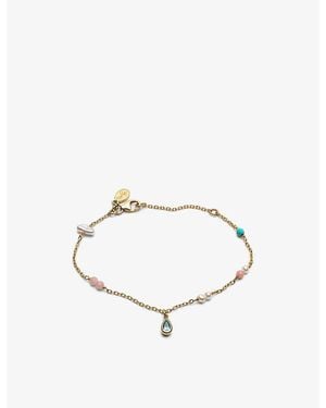 La Maison Du Couturier With Love Darling Water Drop Gaia 14Ct-Plated Sterling- Topaz, Pearl, Coral And Bracelet - White