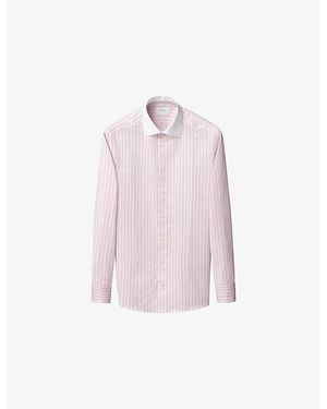 Eton Signature Twill Fit Signature Contemporary-Fit Cotton Shirt - Pink