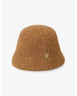 Sandro Logo Wool And Cashmere-Blend Bucket Hat - Brown