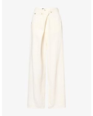 DARKPARK Ines Fold Over Denim Jeans - White
