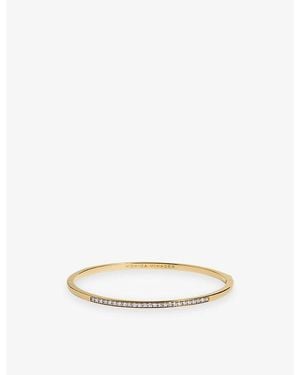 Monica Vinader Essential 18Ct Vermeil Plated Sterling And Lab-Grown Diamond Bangle - Metallic