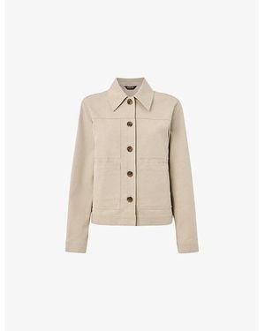 Whistles Mia Four-Pocket Cotton-Blend Jacket - Natural