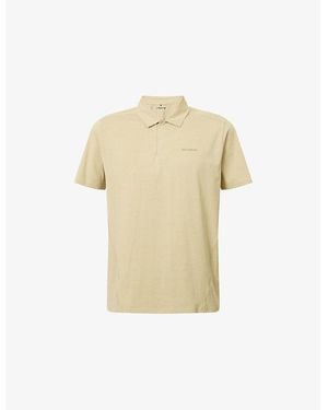 Salomon Trackline Short-Sleeves Woven Polo Shirt - Natural