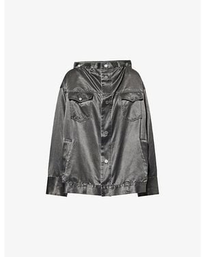 Issey Miyake Pseudo Jeans Relaxed-Fit Woven Jacket - Grey