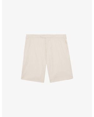 Reiss Cantwell Side-Adjuster Stretch Cotton-Blend Shorts - Natural