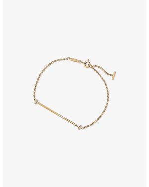 Tiffany & Co. Tiffany T Smile Small 18Ct- And 0.03Ct Diamond Bracelet - Metallic
