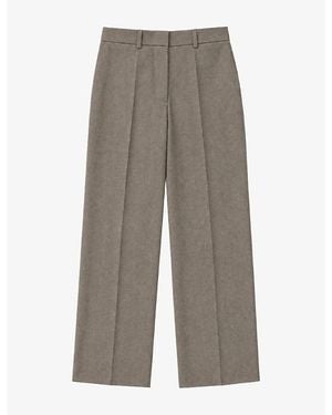 The Kooples Wide-Leg Regular-Fit Wool Pants - Gray