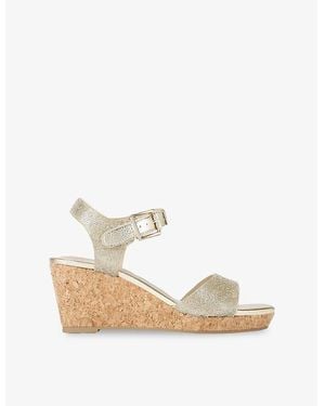 Carvela Kurt Geiger Sadie Jeweled Woven Wedges - White