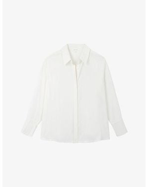 The White Company Collared Relaxed-Fit Silk Shirt - White