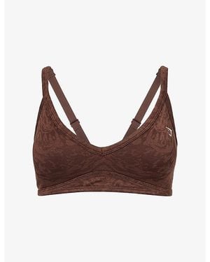 GYMSHARK Adapt Animal X Whitney Sports Bra - Brown