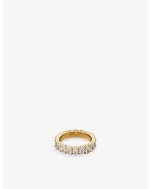 Indigo Lune Lyla 18Ct-Plated Stainless-Steel And Cubic Zirconia Ring - Metallic