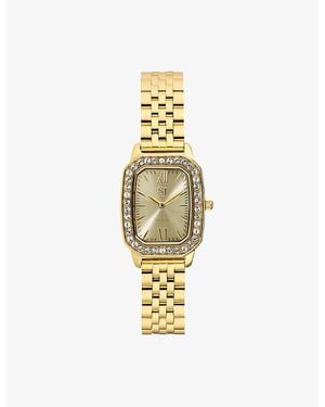 Sif Jakobs Luciana-Plated Stainless Steel And Cubic Zirconia Quartz Watch - Metallic