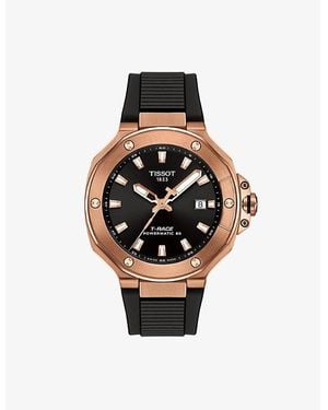 Tissot T141.807.37.051.00 T Race Rose-Plated Stainless-Steel Automatic Watch - Black