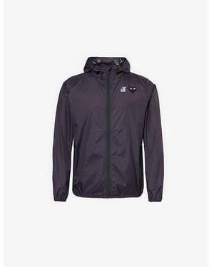 COMME DES GARÇONS PLAY Comme Des Garçons Play X K-Way Hooded Two-Zip Pockets Regular-Fit Shell Jacket - Blue