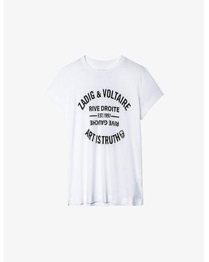 Zadig & Voltaire Walk Text-Print Cotton-Jersey T-Shirt - White