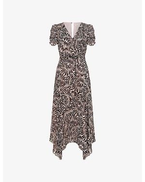 Phase Eight Verity Shimmer Woven Midi Dress - Brown