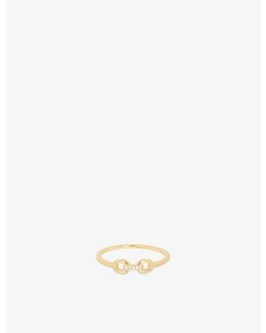 Astrid & Miyu Hardware 14Ct- And Lab-Grown Pavé Diamond Ring - Metallic