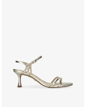 Sam Edelman Presley Leather Heeled Sandals - White