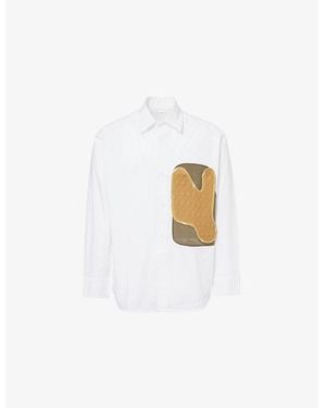 Craig Green Utility-Patch Long-Sleeve Cotton Shirt - White