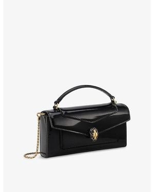 BVLGARI Serpenti Forever Leather Phone Case - Black