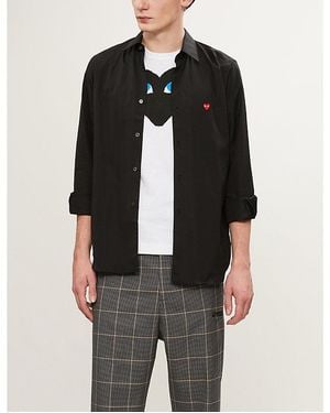 COMME DES GARÇONS PLAY Heart-Logo Cotton-Jersey T-Shirt - Black