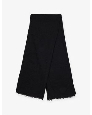 Rick Owens Emily Wool, Silk And Cashmere Scarf - Black