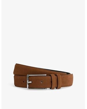 Reiss Dante Suede Belt - Brown