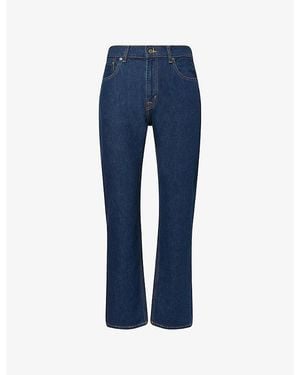7 For All Mankind Modern Straight-Leg Cotton Denim Jeans - Blue