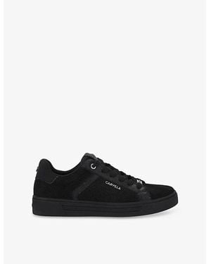 Carvela Kurt Geiger Daze Faux-Leather Low-Top Sneakers - Black