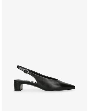 Sam Edelman Ronnie Leather Slingback Courts - Black