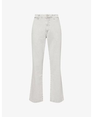 PAIGE Roseland Straight-Leg Denim Trousers - White