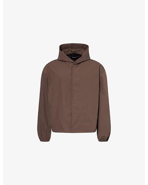 Seventh Orb Hooded Nylon Shell Jacket - Brown