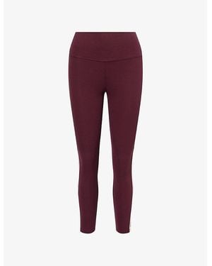 Splits59 Clare High-Waist Rigor 7/8 Stretch-Jersey Leggings - Purple