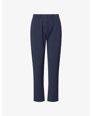 Weekend by Maxmara Slim-Leg Stretch-Jersey Pants - Blue