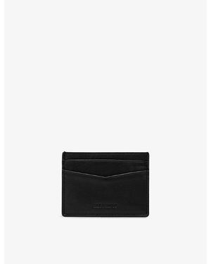 AllSaints Delph Embossed Leather Card Holder - Black