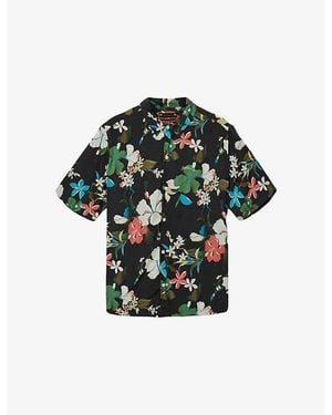 AllSaints Koh Chang Graphic-Print Woven Shirt - Green