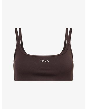 WE Are Tala Bandeau Crossover Sports Bra - Brown