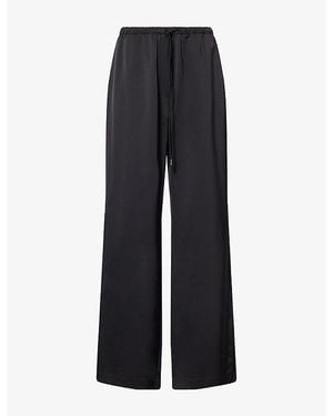Camilla & Marc Ground Relaxed Satin Pants - Blue